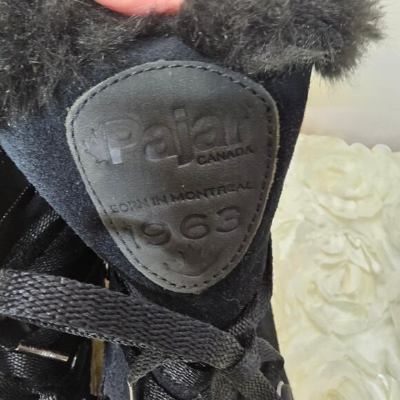 Pajar Women's Waterproof winter boots Fur Black size 8 - Picture 3 of 8